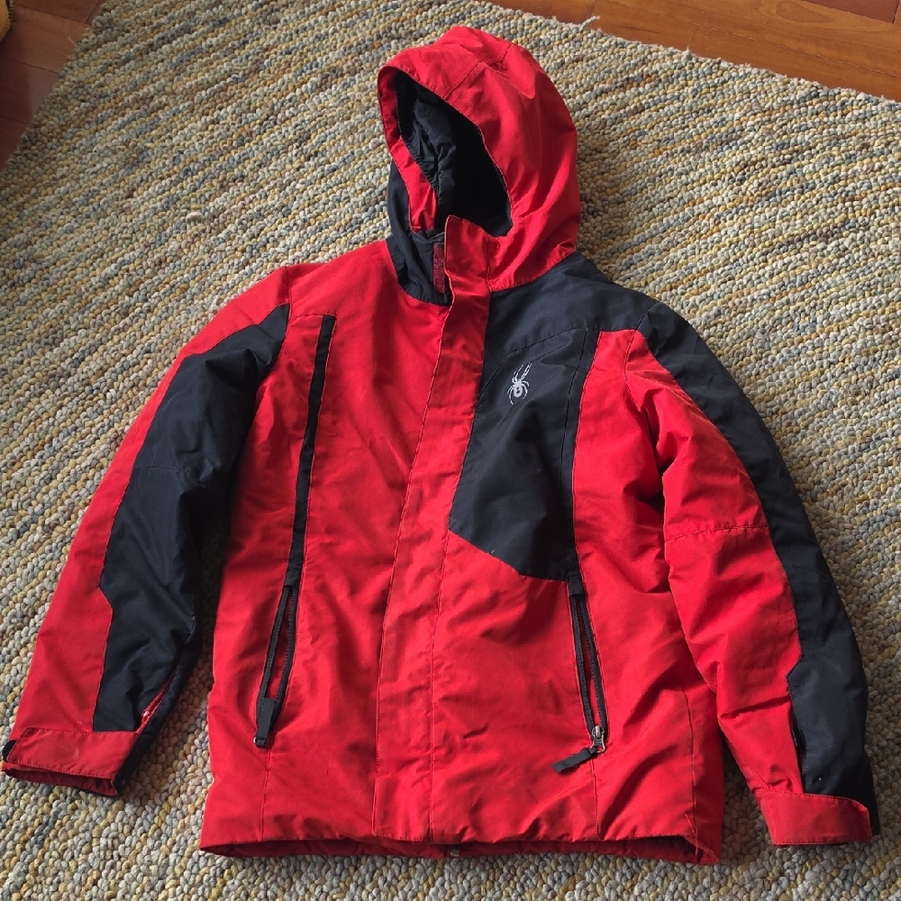Spyder Red and Black Kids Winter Jacket
